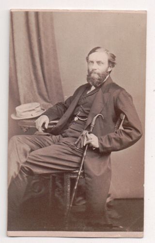 Vintage Cdv Mr.  Gatrue Photo By C.  A.  M.  Taber York 1867 Civil War Era