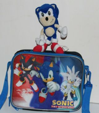 Rare Sega Sonic The Hedgehog Lunch Bag Big Inside Lunch Box Bonus Plus Vintage ?