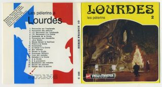 Lourdes Les Pelerins France Gaf Viewmaster Packet C - 182 Multi Language Edition