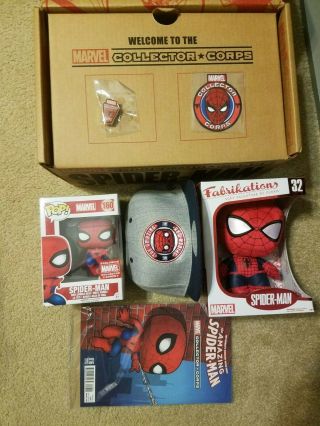 Marvel Collector Corps Funko Pop Spider - Man Box Funko Pop T - Shirt Size Large