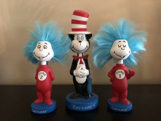 Funko Cat In The Hat Wacky Wobbler Bobble Head Retired Thing 1 And 2 Bobblehead