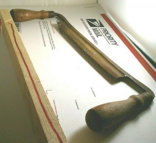 Vintage Wm Enders Oak Leaf Draw Knife 10 " Rustic Functional Shave Bark Wood