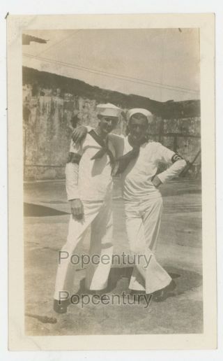 Pre Ww2 1929 Photograph Philippines Manila Us Navy Sailors Pose Photo