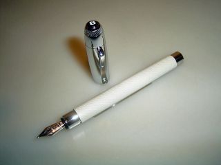 Faber Castell For Bentley Pen In White Satin Factory Last