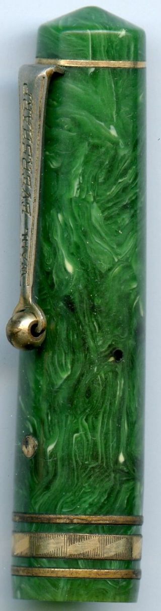 Wahl Eversharp Oversized Equipoised Jade Green Short Gold Seal Pen Cap Part