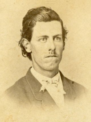 1860s Cdv Young Man By R Stevenson Of Leavenworth Kansas