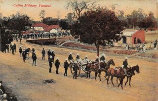 India Military Funeral Horse Drawn Carriage & Coffin Parade Soldiers Card