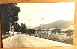 Rppc Photograph Post Card " A View At Cobleskill,  Ny " York Photo Vintage