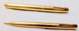 Parker 51 Matched Set - Fountain Pen And Mechanical Pencil - Gold Filled - Look