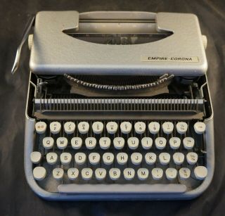 Vintage Empire Corona Typewriter With Case Made In England