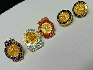 5 Each Enamel Nra National Rifle Association Tie Tac Lapel Hat Pins
