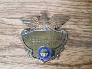 Vintage Obsolete Ohio Springfield Township Police Officer Hat Badge