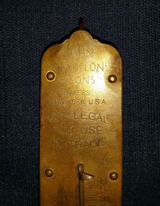 Vintage John Chatillon & Sons Brass 50 lb.  Hanging Spring Scale Farm Hardware 2
