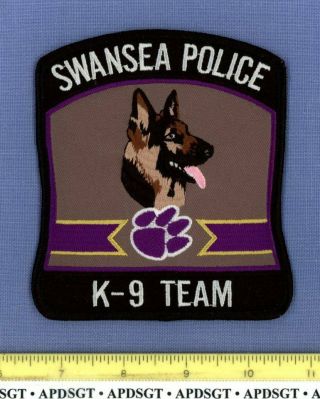 Swansea K - 9 Team South Carolina Sheriff Police Patch K9 Dog Canine Paw Print