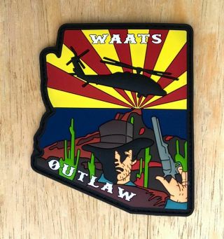 State Of Arizona Waats Outlaw Soft Patch Velcro Back - Hard To Find
