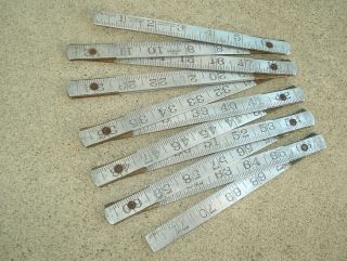 Vintage Lufkin No.  1206 Folding Metal Ruler 72 " Aluminum And Brass Measure Tool