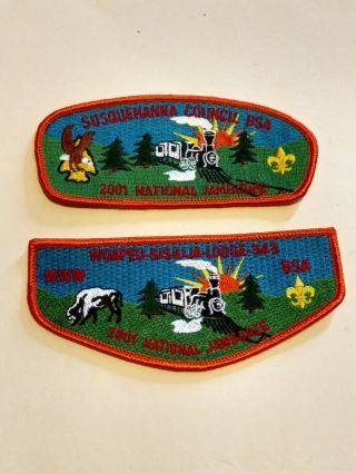 Boy Scout Patch Susquehanna Council Oa 343 Woapeu Sisilija 2001 Set S&h