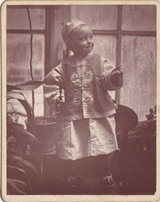Antique Photo - Child In Oriental Costume.  Wilfred Shaw