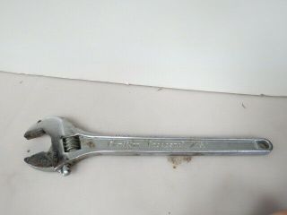 Vintage 15 " 380mm Crestoloy Crescent Brand Adjustable Wrench Made In Usa O708k