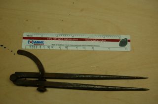 Ps&w 8 " Antique Wing Divider Compass Vintage Tool Primitive