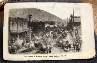 Idaho Springs Colorado Mining Photo Post Card - - - 1908 - - Rppc
