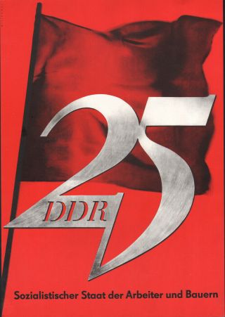 25 Years Of The Gdr Rare East German Art Poster 1974