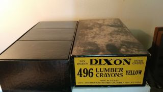 Master Box Of 6 Doxen Dixon,  72,  496 Yellow Lumber Crayons Paper Covered