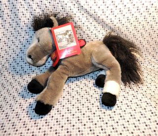 Nwt 2006 Wells Fargo Legendary Horse " Prince " Pony Plush Gray Black Red Bandana