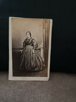 Real Old Victorian Photo Of Lady In Black Drees Trigger Object Ghost Hunting