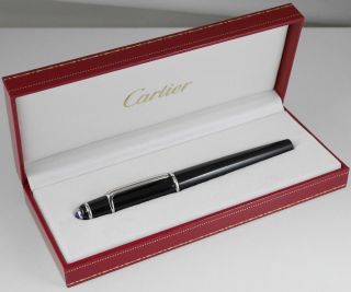 Cartier Diabolo Black Composite Pt Fountain Pen M