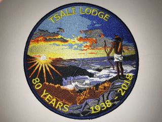 Oa Lodge 134 Tsali J - 10,  80th Ann.  Jacket Patch,  1938 - 2018,  Daniel Boone Council,