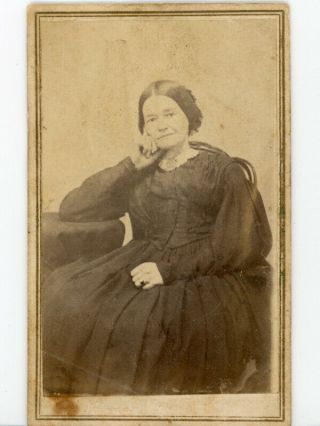 CDV CIVIL WAR YOUNG LADY WITH HER COMMENT BY R F ADAMS OF ST LOUIS MISSOURI 2