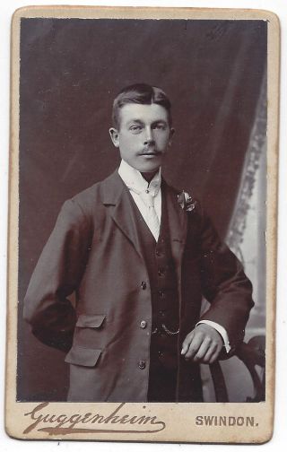 Cdv Victorian Gentleman Carte De Visite Photograph By Guggenheim Of Swindon