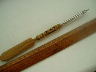 Vintage Stanhope Carved Wood Dip Pen Southend