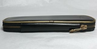 PELIKAN Black & Gold Vintage Pen Pouch For Two Pens 1960 ' s GREAT USER 7