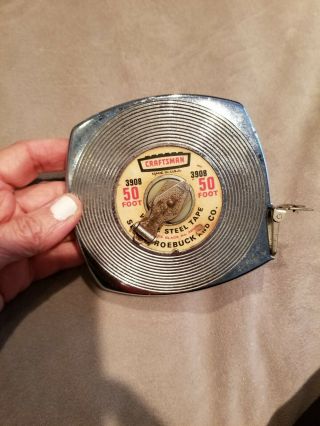 Craftsman 50 Ft Steel Tape Measure Sears Roebuck Vintage