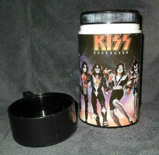 Vintage Kiss Destroyer Lp Album Cover Lunchbox Thermos With Lid & Cup Neca Vg