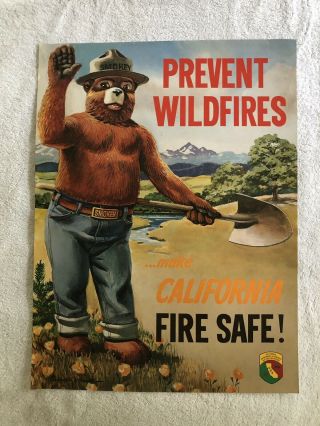 Vintage California Smokey Bear Poster