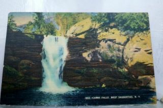 York Ny West Saugerties Carns Falls Postcard Old Vintage Card View Standard