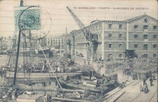 Spain Barcelona Set Of 7 Old Postcards 1910s - Stamps