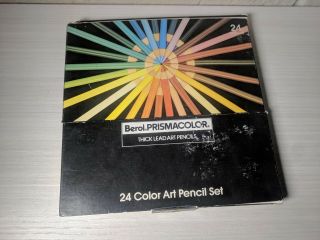 Vtg Barely Berol Prismacolor Art Set 24 Pencils