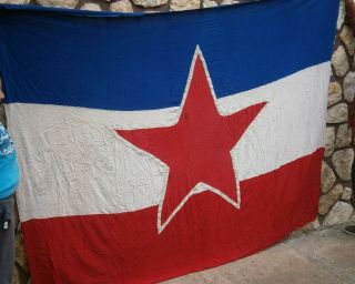 Yugoslavia State Large Flag Sfrj Era Before 1991 Red Star Flagge Size 260x200 Cm
