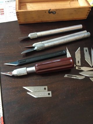 Vintage X - Acto Knife Set With. 5