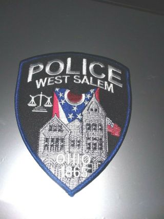 West Salem Ohio Police Department Patch Rare Htf