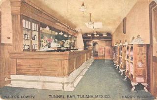 Tijuana Mexico Tunnel Bar Interior View Vintage Postcard Jf235761