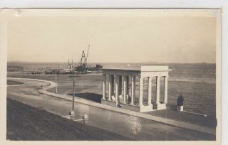 Rppc Plymouth Rock And Harbor.  1910 - 1930 (stamp Box)