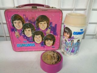 Vintage 1973 Aladdin The Osmonds Metal Lunchbox Complete W/ Thermos