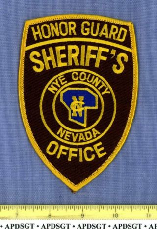 Nye County Sheriff Honor Guard Nevada Police Patch Full Embroidery