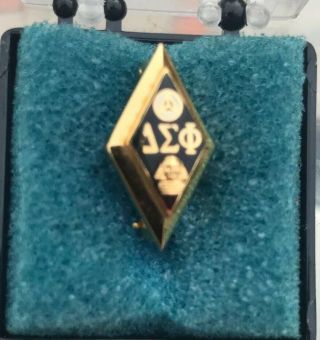 Delta Sigma Phi Fraternity Pin Gold.  Rho Theta Chapter