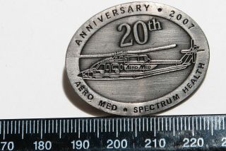 Aero Med Spectrum Health 20th Anniversary 2007 Chopper Helicopter Lapel Pin Gnv